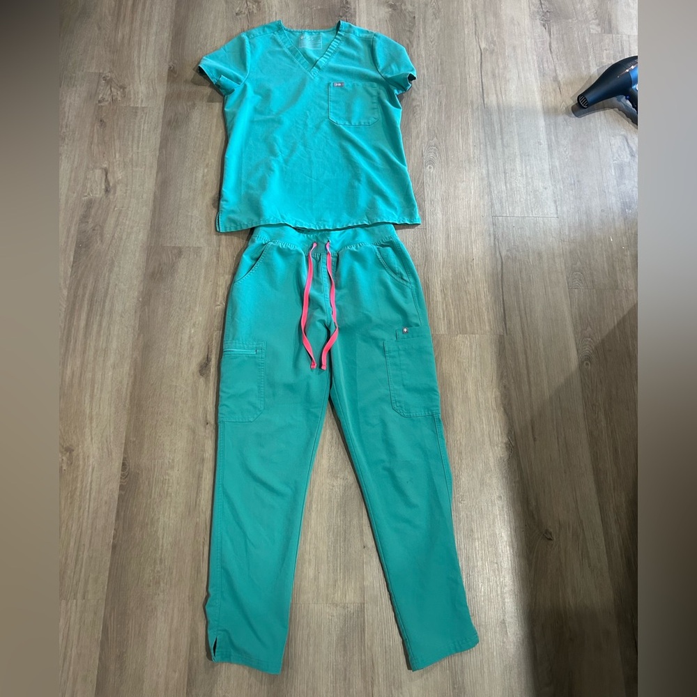 Figs Teal Scrub Set